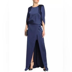 Halston Heritage Draped Satin Gown - Size 2